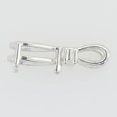 14K White Gold Semi Mount Pendant Setting Pear PE 9X7mm - Syzjewelry